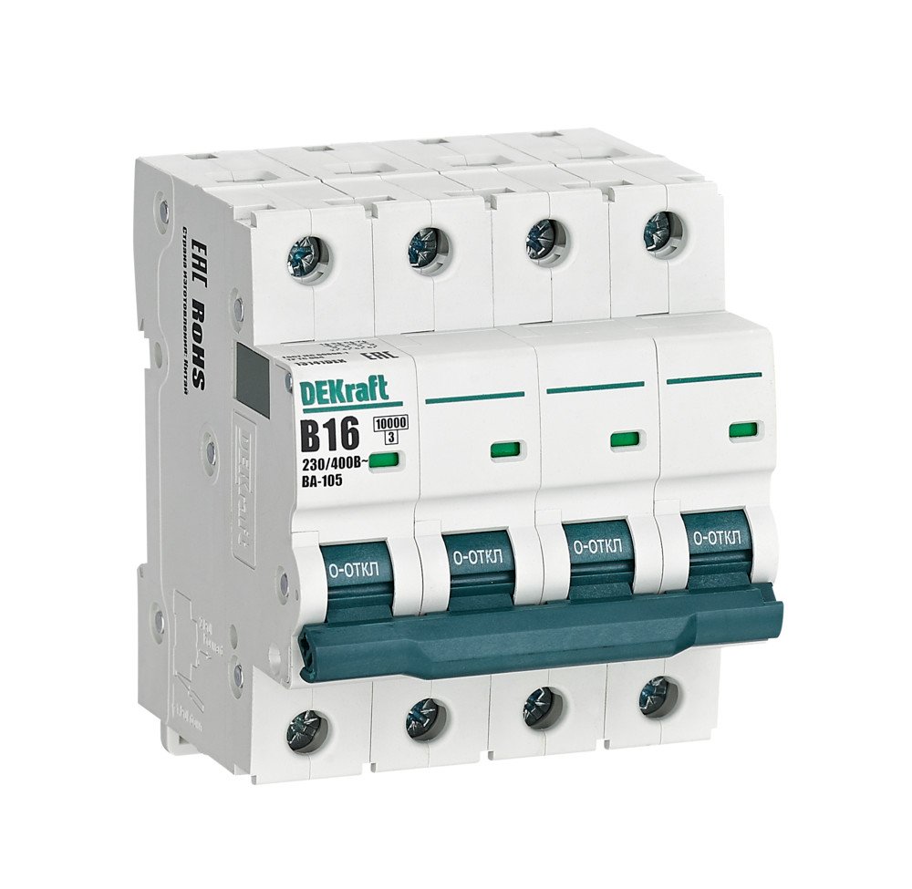 ВА-105 4P 16А B 10кА (13141DEK)