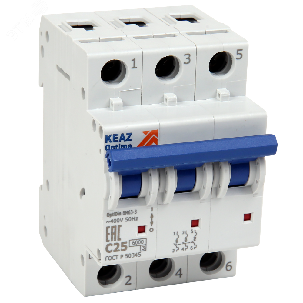 OptiDin BM63-3B1-УХЛ3, КЭАЗ (260776)