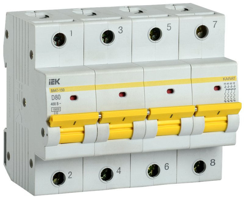 ВА47-150 4P D 80А 15кА KARAT (MVA50-4-080-D)