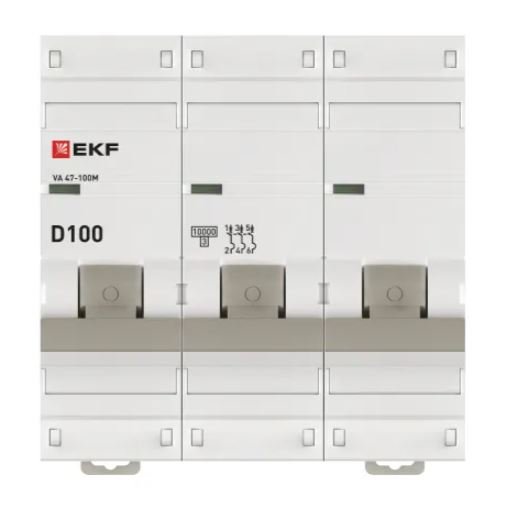 ВА 47-100M 3P 100А (D) 10kA PROXIMA (mcb47100m-3-100D-pro)