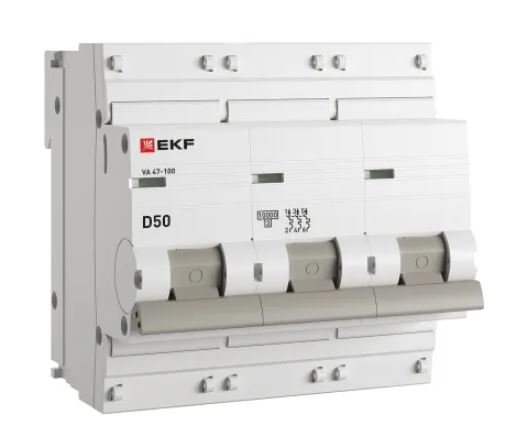 ВА 47-100 3P 50А (D) 10kA PROXIMA (mcb47100-3-50D-pro)