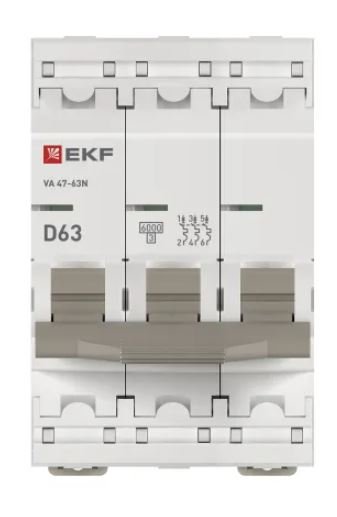 ВА 47-63N 3P 63А (D) 6кА PROXIMA (M636363D)
