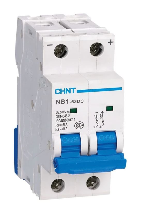 NB1-63DC 2P 32А 6кА х-ка C 500В DC (R) CHINT (182723)