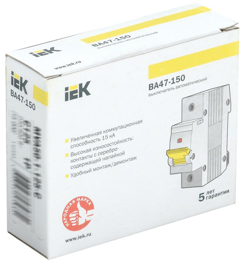 ВА47-150 1P C 125А 15кА KARAT (MVA50-1-125-C)