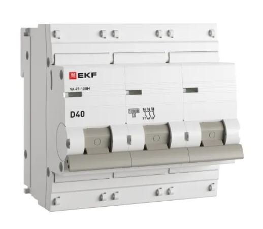 ВА 47-100M 3P 40А (D) 10kA PROXIMA (mcb47100m-3-40D-pro)