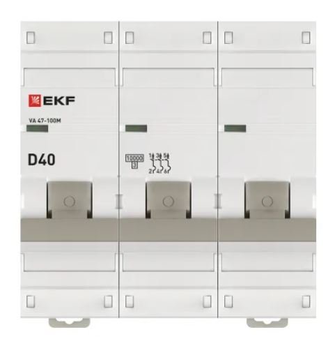 ВА 47-100M 3P 40А (D) 10kA PROXIMA (mcb47100m-3-40D-pro)