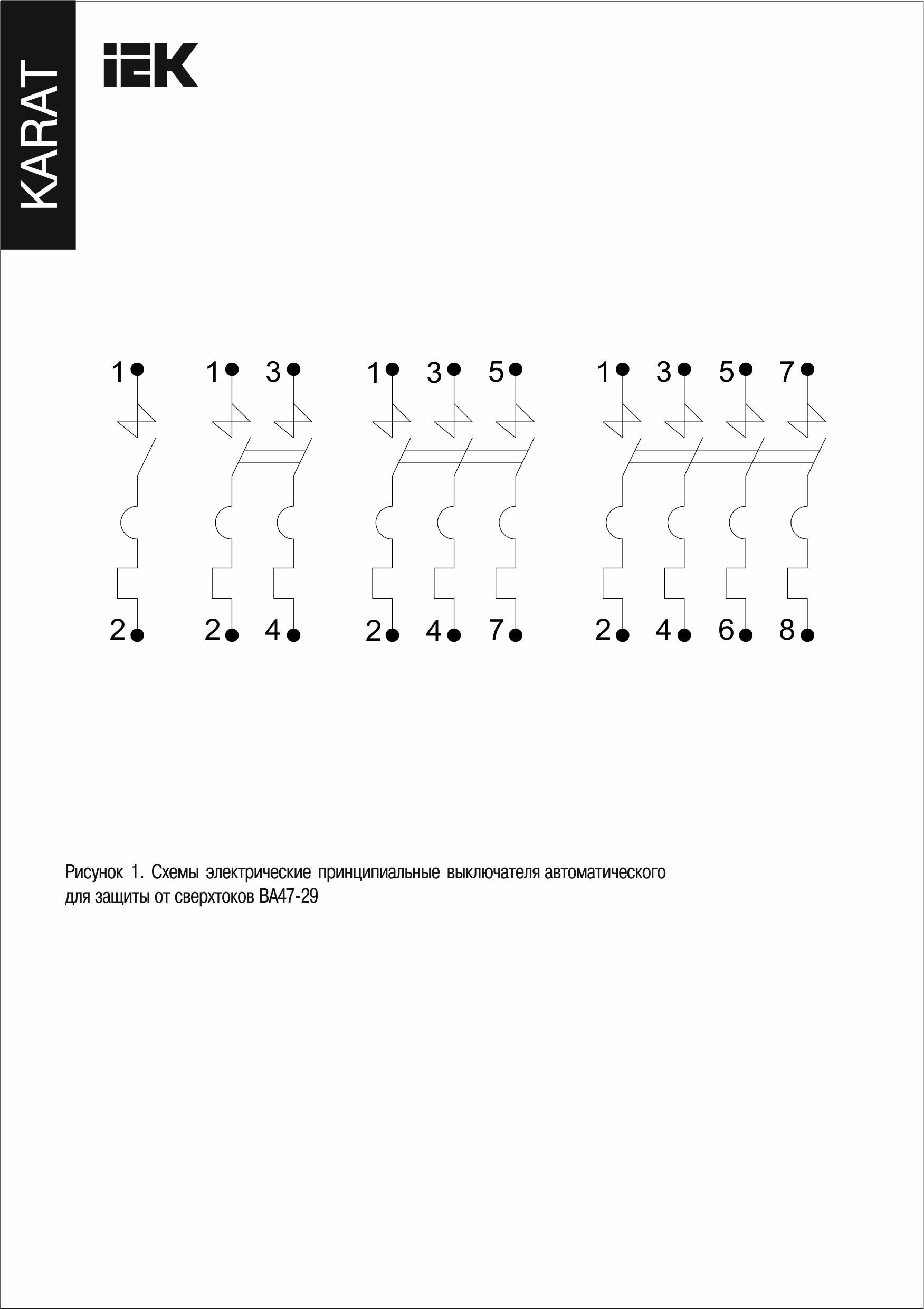 ВА47-29 4P D 4А 4,5кА KARAT (MVA20-4-004-D)