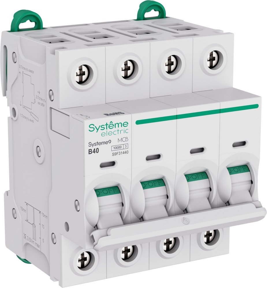 Systeme9 4P 40A 10kA 400В B (S9F31440)