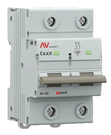 AV-125 2P 63A (C) 10kA AVERES (mcb125-2-63C-av)