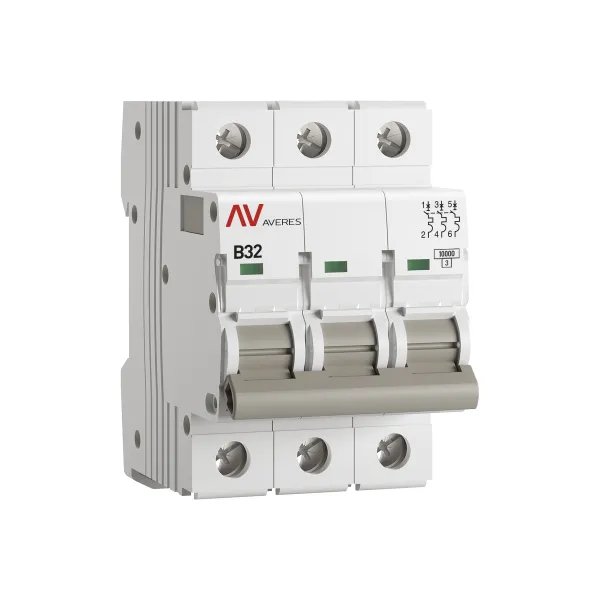 AV-10 3P 32A (B) 10kA AVERES (mcb10-3-32B-av)