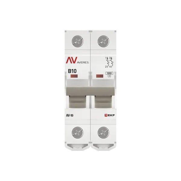 AV-10 2P 10A (B) 10kA AVERES (mcb10-2-10B-av)