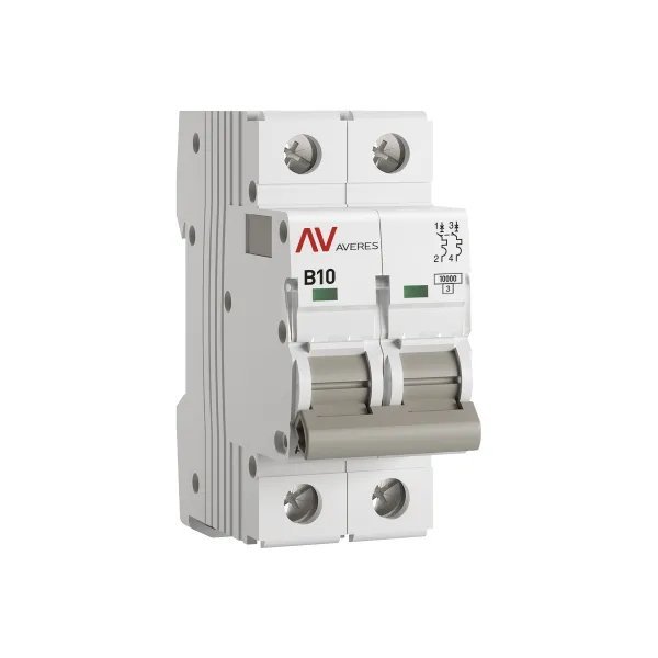 AV-10 2P 10A (B) 10kA AVERES (mcb10-2-10B-av)