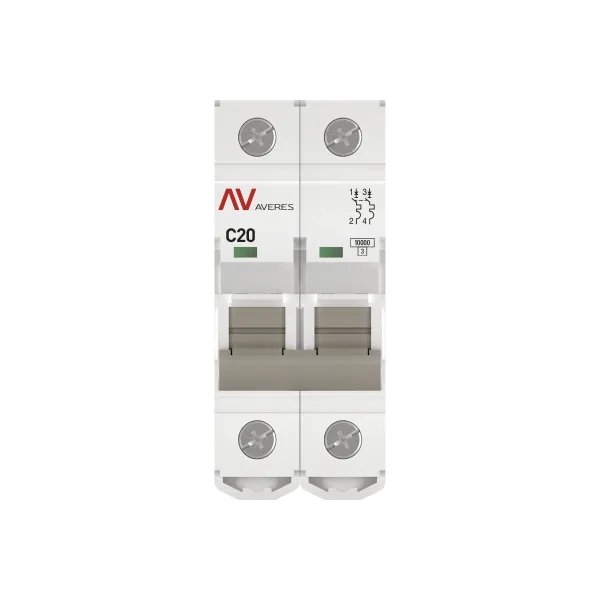 AV-10 2P 20A (C) 10kA AVERES (mcb10-2-20C-av)