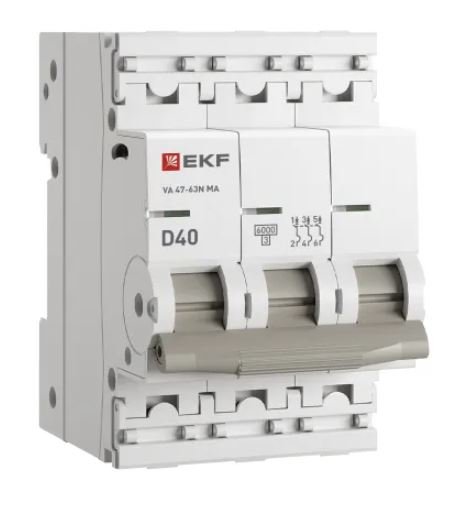 ВА 47-63N MA 3P 40А (D) 6кА PROXIMA (M63MA6340D)