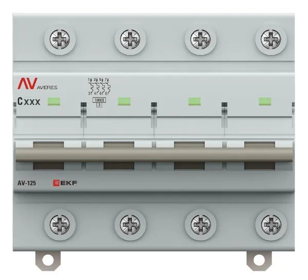 AV-125 4P 63A (C) 10kA AVERES (mcb125-4-63C-av)
