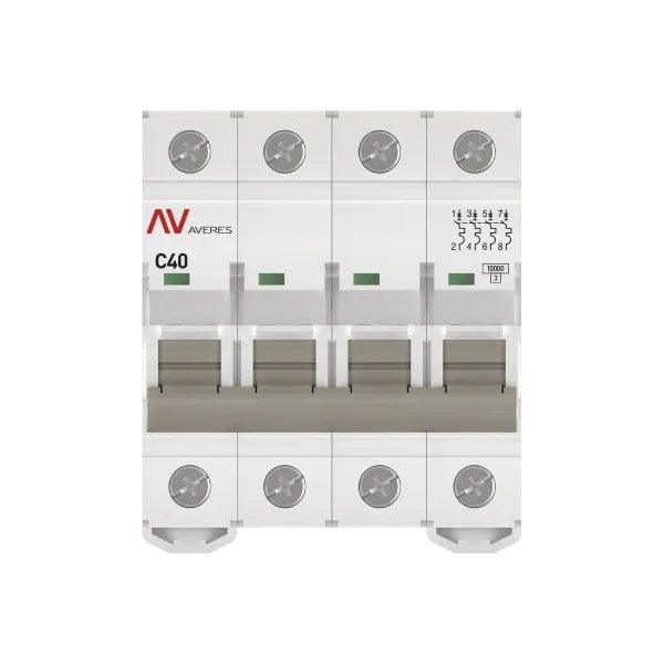 AV-10 4P 40A (C) 10kA AVERES (mcb10-4-40C-av)