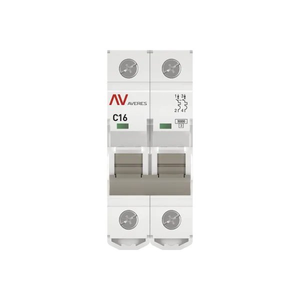 AV-10 2P 16A (C) 10kA AVERES (mcb10-2-16C-av)