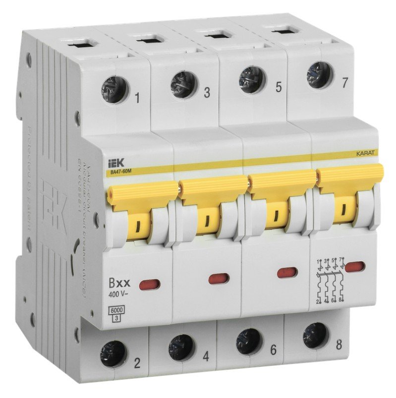ВА47-60M 4P B 50А 6кА KARAT (MVA31-4-050-B)