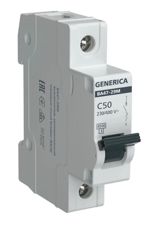 GENERICA ВА47-29М 1P C 50А 4,5кА (MVA21-1-050-C-G)