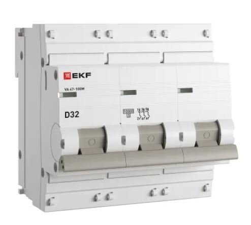 ВА 47-100M 3P 32А (D) 10kA PROXIMA (mcb47100m-3-32D-pro)