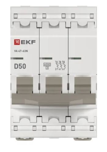ВА 47-63N 3P 50А (D) 6кА PROXIMA (M636350D)