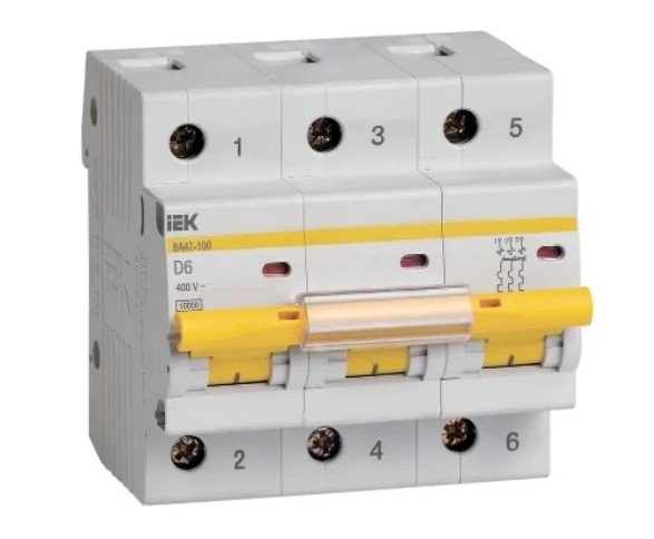 ВА47-100 3P D 6А 10кА KARAT (MVA40-3-006-D)