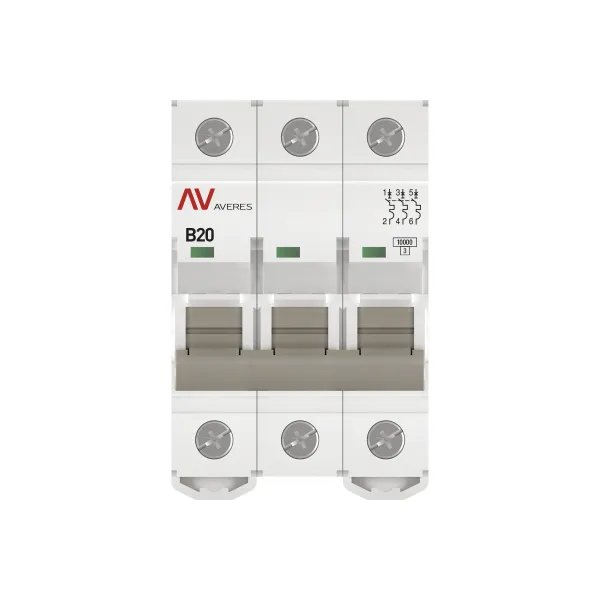 AV-10 3P 20A (B) 10kA AVERES (mcb10-3-20B-av)