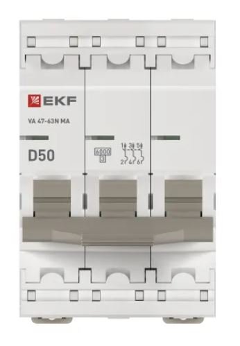 ВА 47-63N MA 3P 50А (D) 6кА PROXIMA (M63MA6350D)