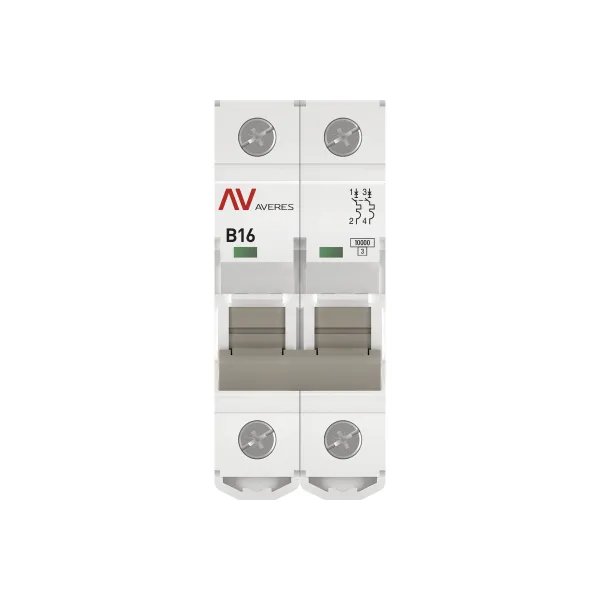 AV-10 2P 16A (B) 10kA AVERES (mcb10-2-16B-av)