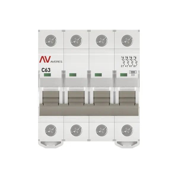 AV-10 4P 63A (C) 10kA AVERES (mcb10-4-63C-av)