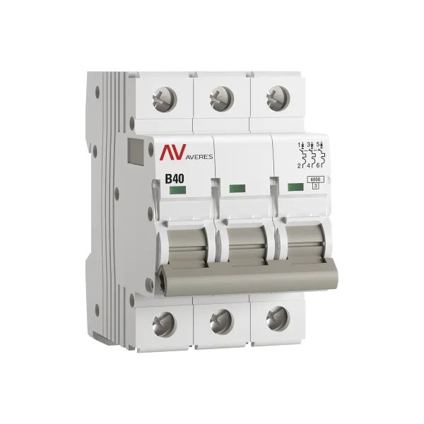 AV-6 3P 40A (B) 6kA AVERES (mcb6-3-40B-av)