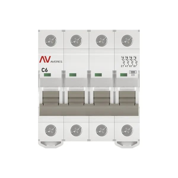 AV-10 4P 6A (C) 10kA AVERES (mcb10-4-06C-av)