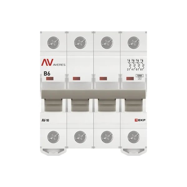 AV-10 4P 6A (B) 10kA AVERES (mcb10-4-06B-av)
