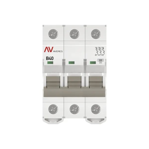 AV-10 3P 40A (B) 10kA AVERES (mcb10-3-40B-av)