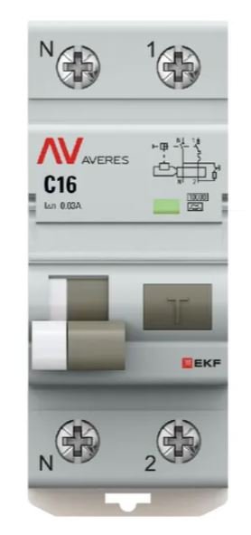DVA-10 1P+N 16А C 30мА A 10кА AVERES (rcbo10-1pn-16C-30-a-av)