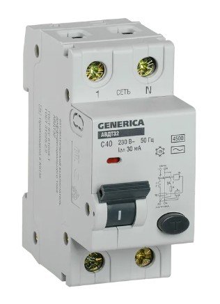 GENERICA АВДТ 32 C40 2Р 30мА (MAD25-5-040-C-30)
