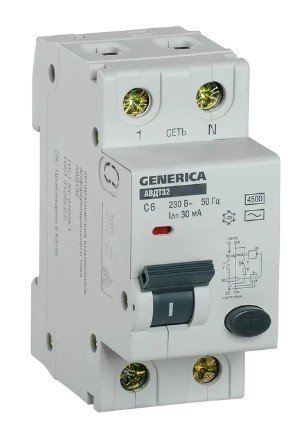 GENERICA АВДТ32 2Р 6А 30мА (MAD25-5-006-C-30)