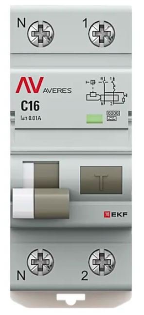 DVA-6 1P+N 16А C 10мА A 6кА AVERES (rcbo6-1pn-16C-10-a-av)