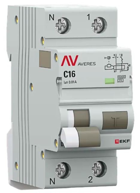 DVA-6 1P+N 16А C 10мА A 6кА AVERES (rcbo6-1pn-16C-10-a-av)