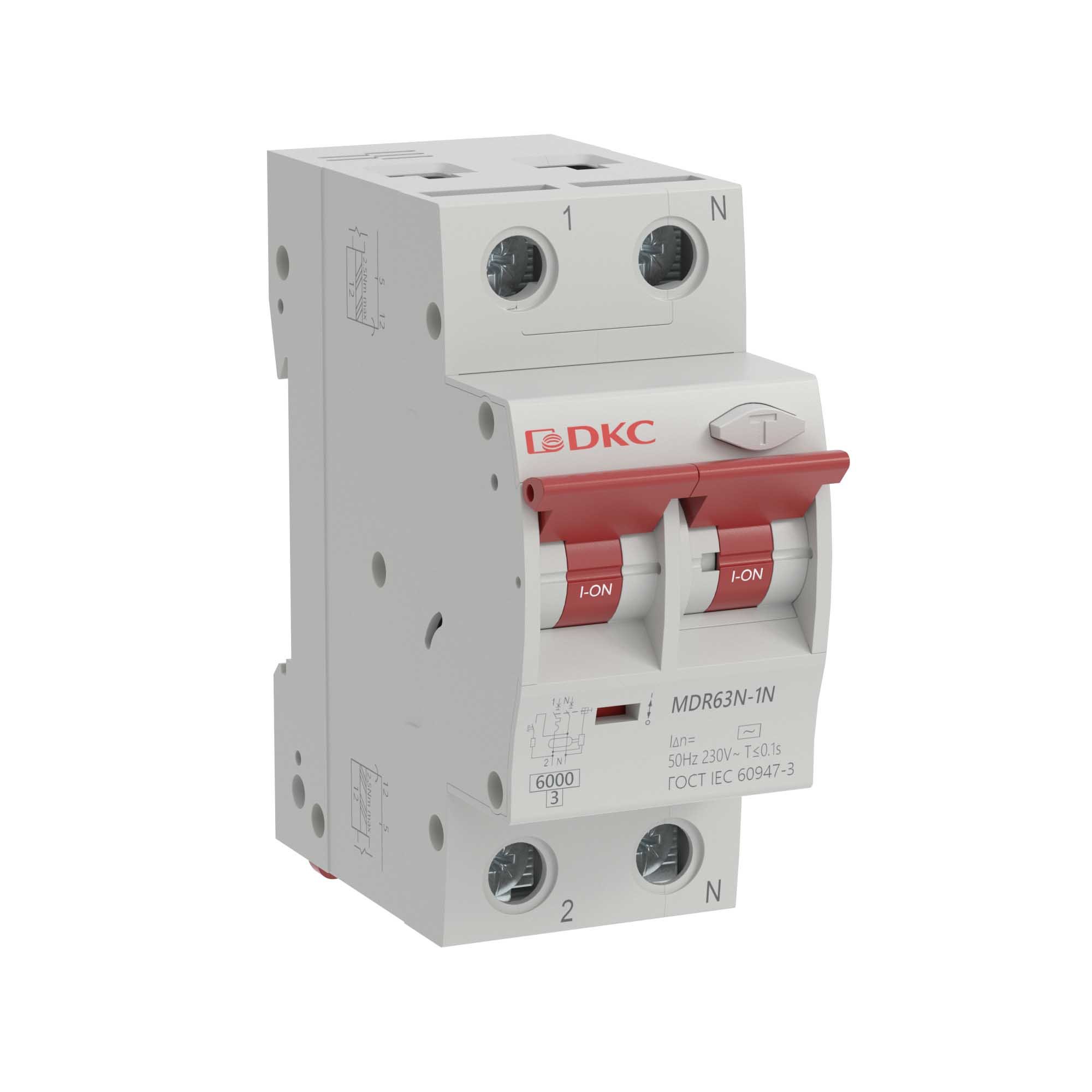 YON max MDR 1P+N 100mA 50A C 6kA А (MDR63N-1N3C50-A)