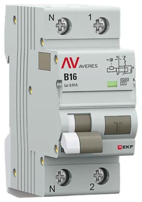 DVA-6 1P+N 16А B 10мА A 6кА AVERES (rcbo6-1pn-16B-10-a-av)