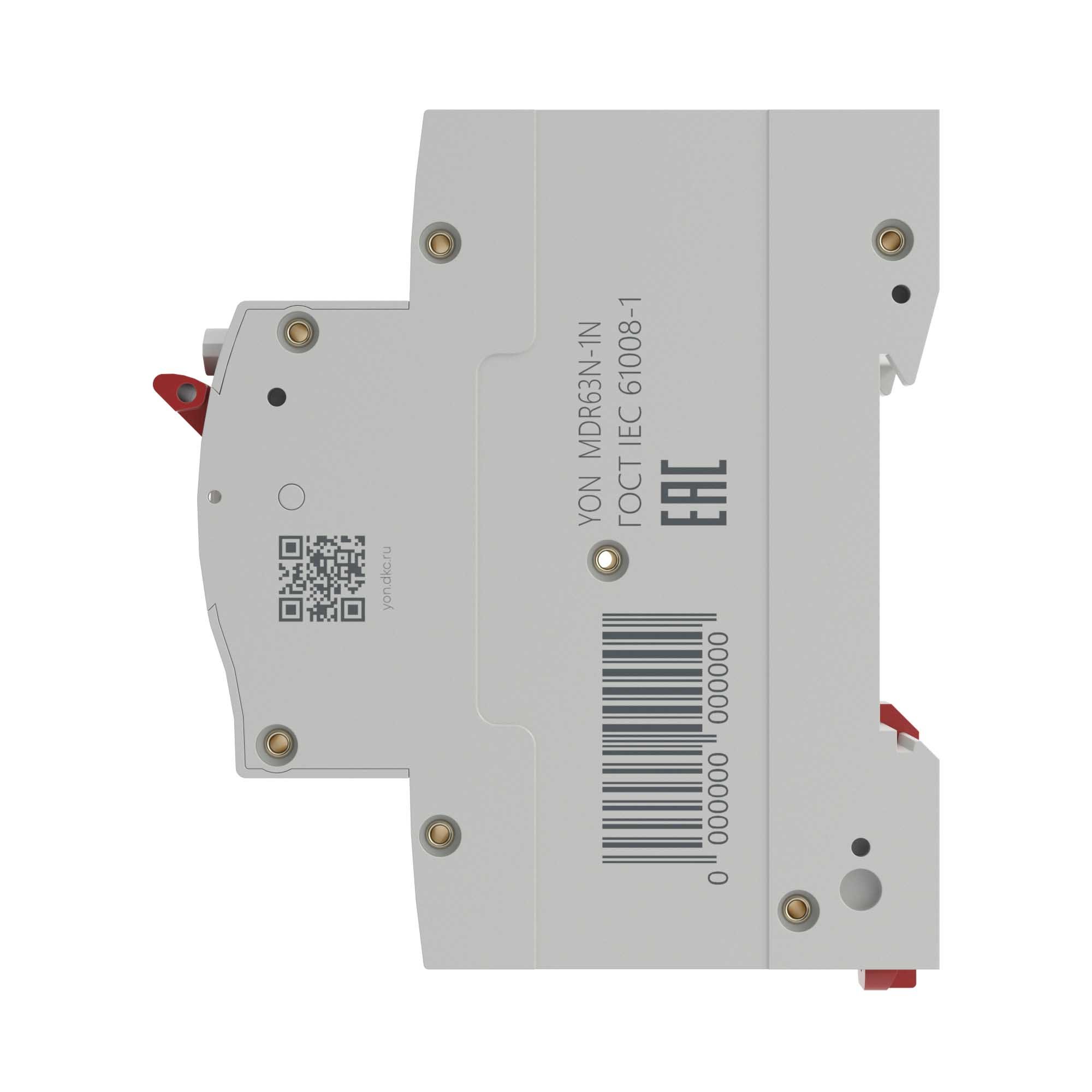 YON max MDR 1P+N 100mA 25A C 6kA А (MDR63N-1N3C25-A)