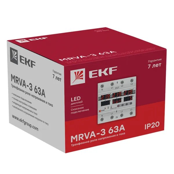 Трехфазное реле MRVA-3 63A (MRVA-3-63A)