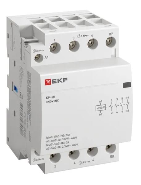КМ 20А 3NO+1NC 230В АС (3 мод.) PROXIMA (km-3-20-31)