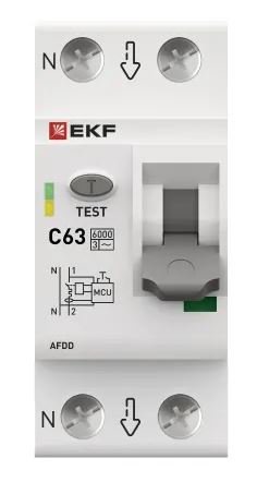 УЗДП 1P+N 63А (C) 6кА PROXIMA (afdd-2-63C-pro)