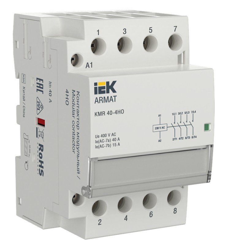 Контактор модульный KMR 40А 230В AC 4НО ARMAT (AR-KMR10-040-40-230)