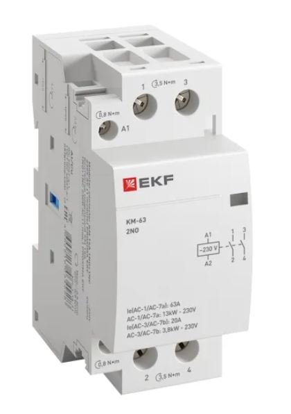 КМ 63А 2NO 230В АС (2 мод.) PROXIMA (km-2-63-20)