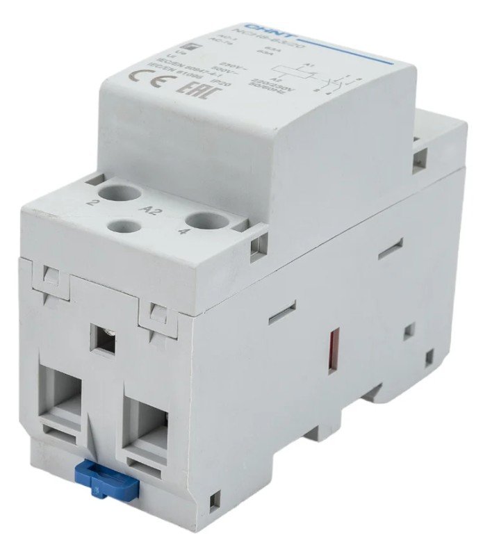 Контактор модульный NCH8-63/20 63А 2НО AC 220/230В 50Гц (R) CHINT (256093)