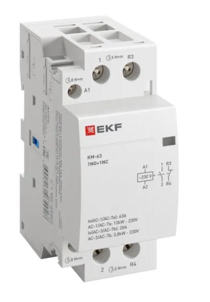 КМ 63А 1NO+1NC 230В АС (2 мод.) PROXIMA (km-2-63-11)