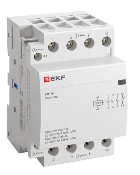 КМ 16А 3NO+1NC 230В АС (3 мод.) PROXIMA (km-3-16-31)